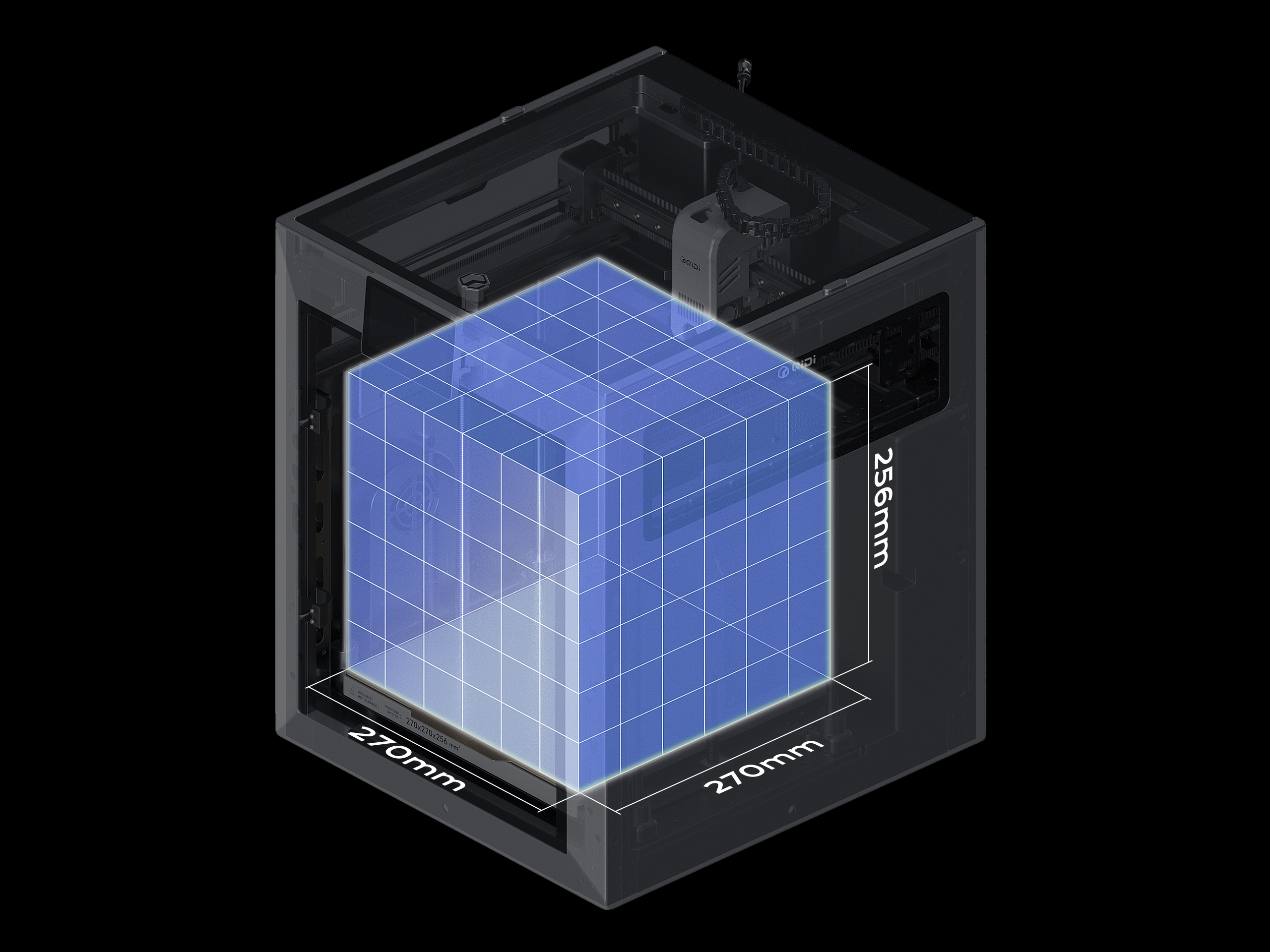 <p>Build volume </p><p>270×270×256 mm</p>