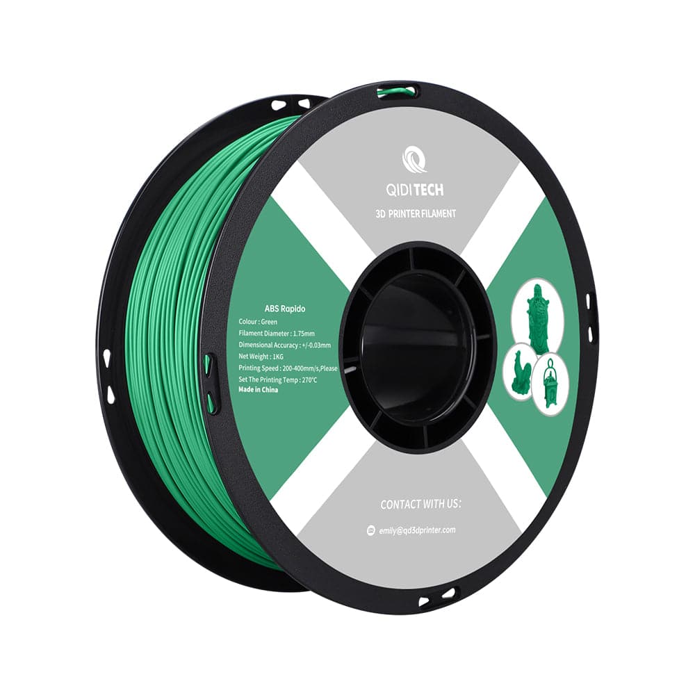 Green QIDI ABS Rapido 3D printer filament