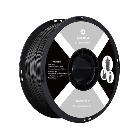 ABS Rapido Filament - Black HEX Code #000000