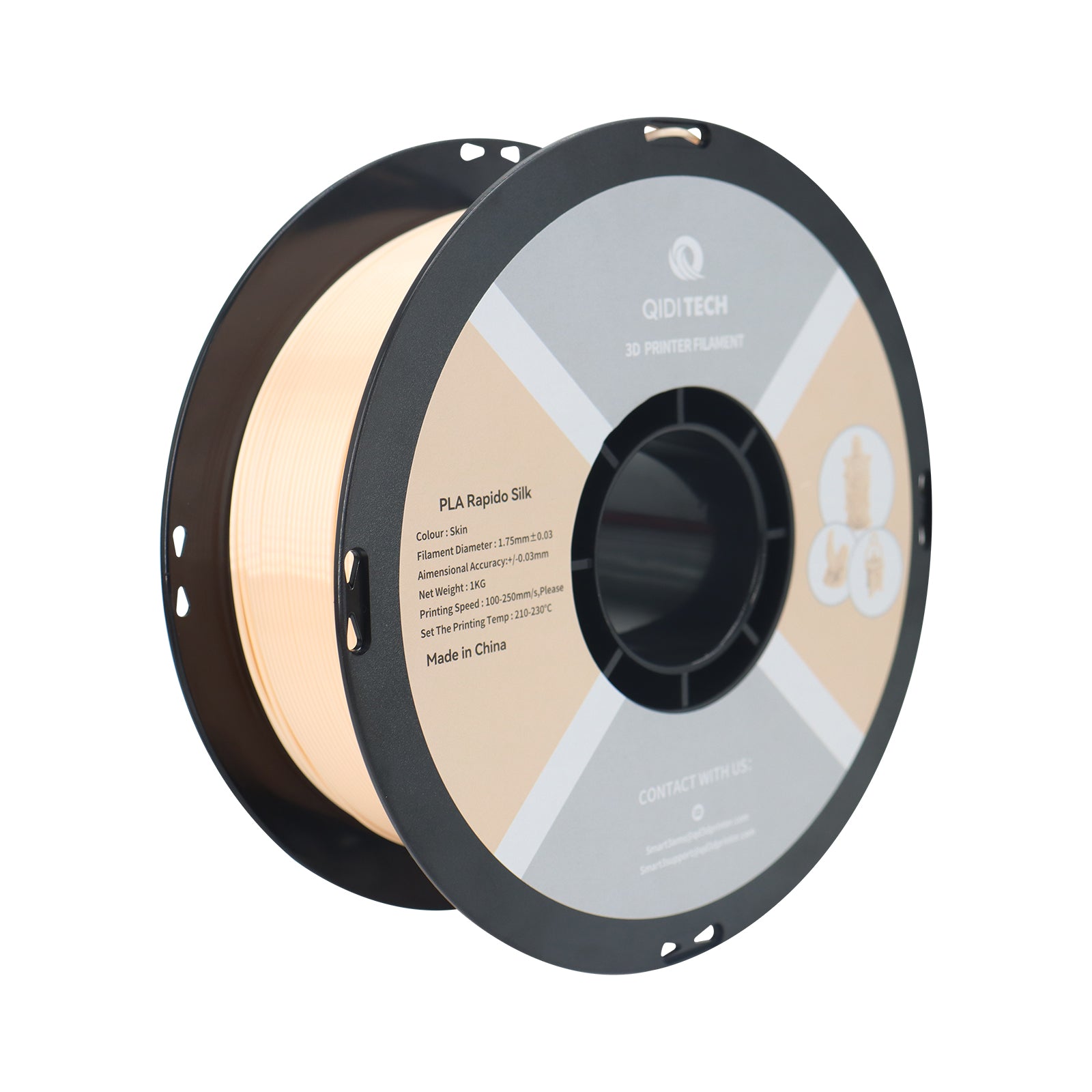 QIDI PLA Rapido Silk filament roll, skin color