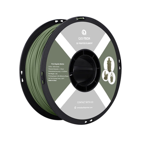 PLA Matte Rapido Filament - Olive Green HEX Code #555B43