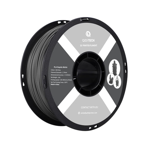 PLA Matte Rapido Filament - Ash Gray  HEX Code #313335