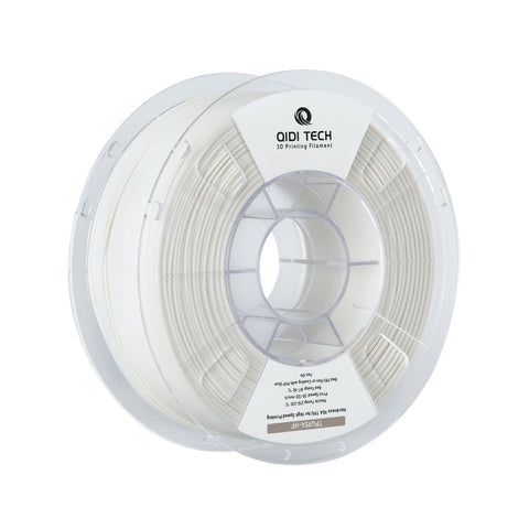 TPU95A-HF Filament - 1 Kg / White HEX Code #FFFFFF